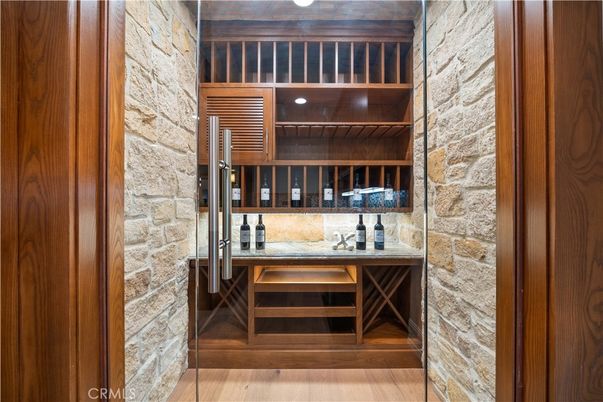 Interior, Stone Walls, Wine Storage, Wood Texture Flooring