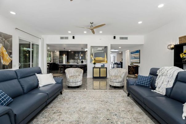 Dining room, Interior, Kitchen, Living room, Pendant Lights, Recessed Lighting