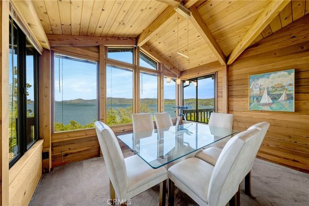 Dining room, Interior, Water, Wooden Beams, Wooden Ceilings, Wooden Walls