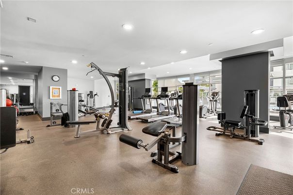Fitness Equipment, Gym, Interior, Recessed Lighting