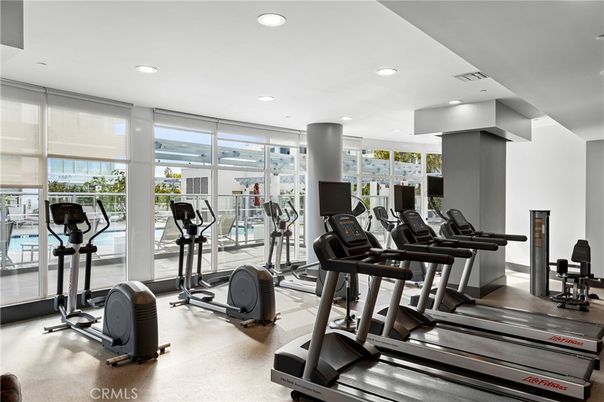 Fitness Equipment, Gym, Interior, Recessed Lighting