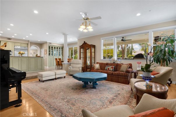 Interior, Living room, Piano, Recessed Lighting, Wood Texture Flooring