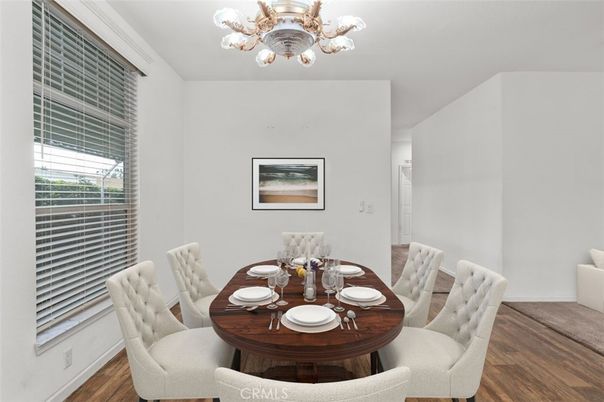 Chandelier, Dining room, Interior, Wood Texture Flooring