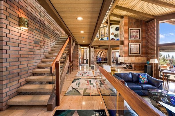 Fireplace, Interior, Living room, Recessed Lighting, Stone Walls, Wooden Beams, Wooden Ceilings