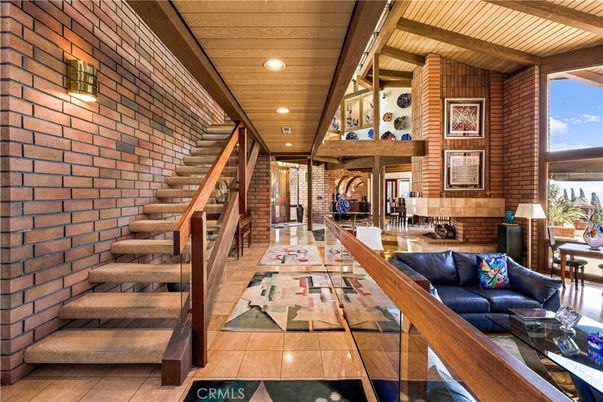 Fireplace, Interior, Living room, Recessed Lighting, Stone Walls, Wooden Ceilings, Wooden Walls