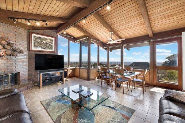 Dining room, Fireplace, Interior, Living room, Stone Walls, Water, Wooden Beams, Wooden Ceilings