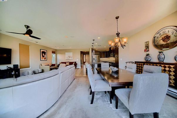 Chandelier, Dining room, Interior, Kitchen, Living room, Recessed Lighting