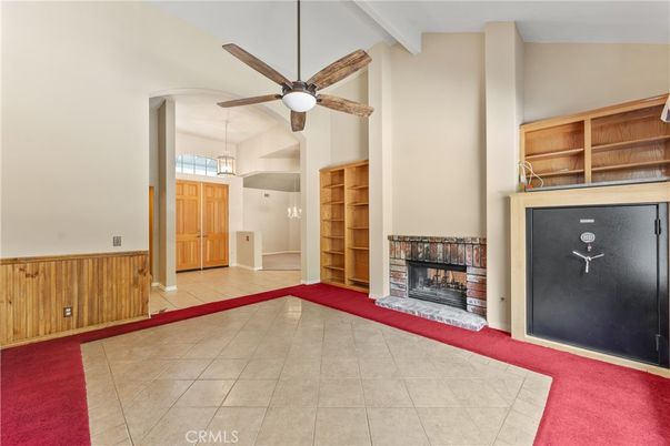 Empty room, Fireplace, Interior