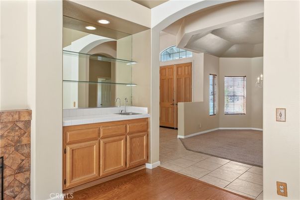 Bathroom, Interior, Recessed Lighting, Wood Texture Flooring