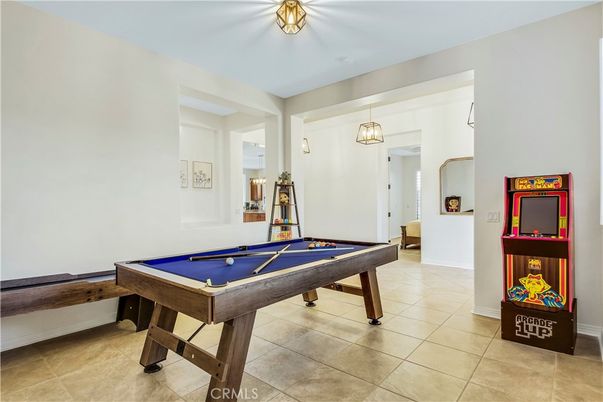 Billiard Table, Game Room, Interior, Pendant Lights