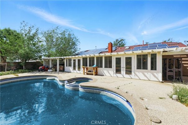 Exterior, Pool, Solar Panels