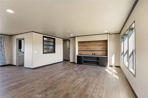 Empty room, Interior, Recessed Lighting, Wood Texture Flooring, Wooden Walls