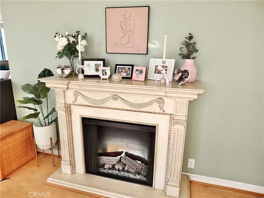 Fireplace, Interior, Wood Texture Flooring