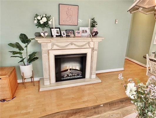 Fireplace, Interior, Wood Texture Flooring