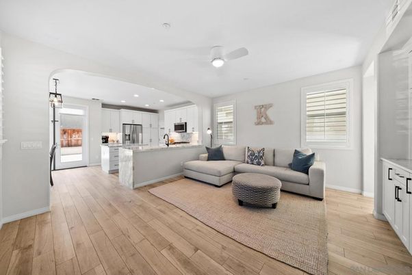 Interior, Kitchen, Living room, Pendant Lights, Recessed Lighting, Stainless Steel Appliances, Wood Texture Flooring