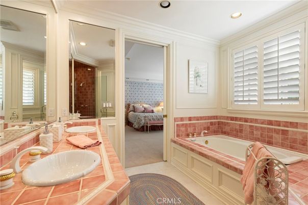 Bathroom, Bedroom, Dual Sink Vanities, Glass Shower, Interior, Recessed Lighting, Tile Countertops