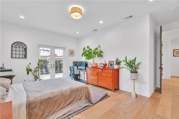 Bedroom, Home Office, Interior, Recessed Lighting, Wood Texture Flooring