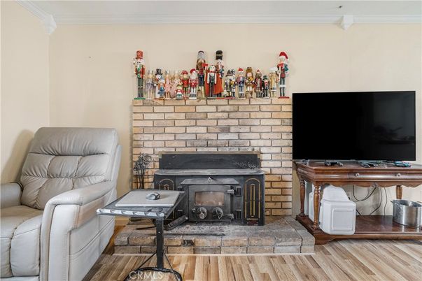Fireplace, Interior, Stone Walls, Wood Texture Flooring