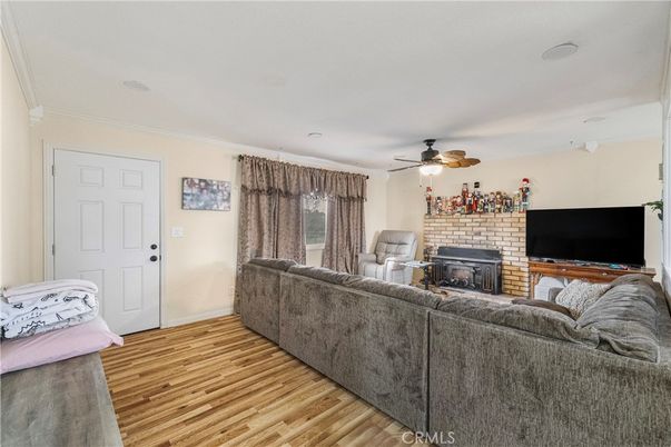 Fireplace, Interior, Living room, Stone Walls, Wood Texture Flooring
