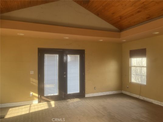 Empty room, Interior, Recessed Lighting, Wooden Ceilings, Wood Texture Flooring