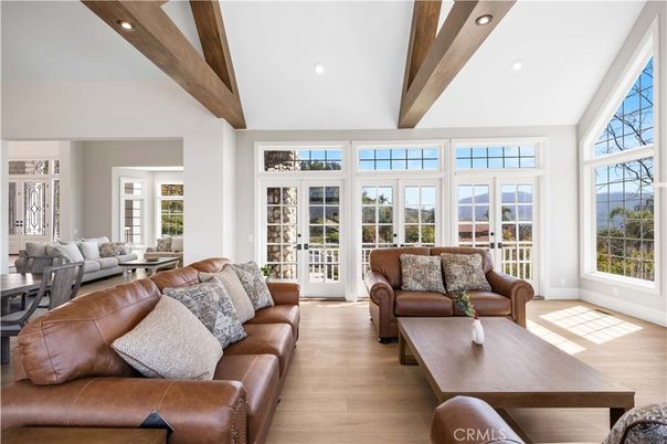 Interior, Living room, Recessed Lighting, Wooden Beams, Wood Texture Flooring