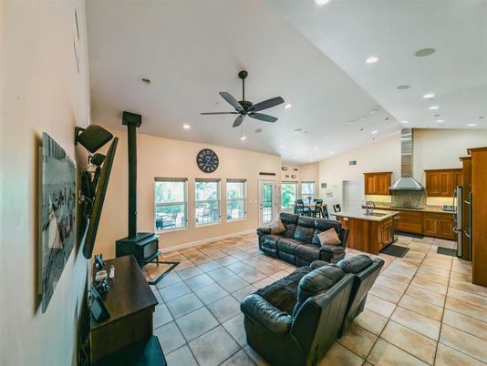 Interior, Kitchen, Living room, Recessed Lighting