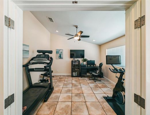 Fitness Equipment, Home Office, Interior, Recessed Lighting