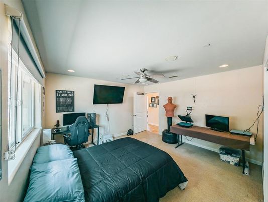 Bedroom, Home Office, Interior, Recessed Lighting