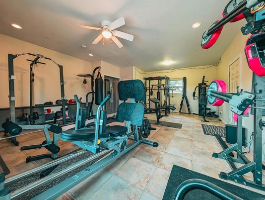 Fitness Equipment, Interior, Recessed Lighting