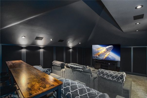 Home Theatre Room, Interior, Projection Screen, Recessed Lighting, Theatre Room