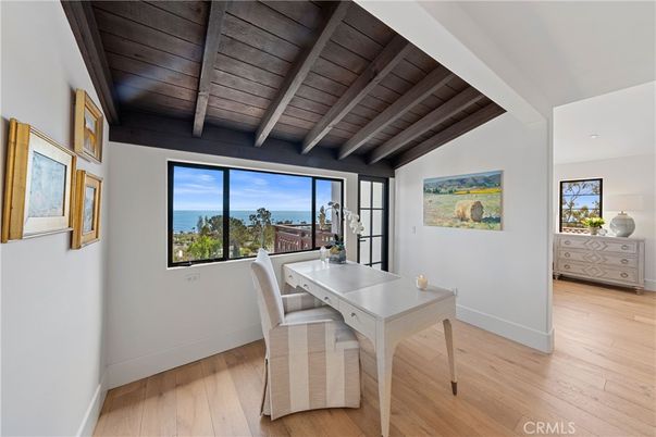 Home Office, Interior, Water, Wooden Beams, Wooden Ceilings, Wood Texture Flooring