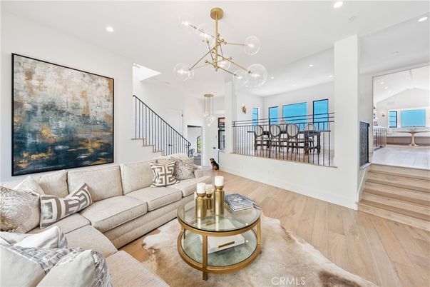 Interior, Living room, Pendant Lights, Recessed Lighting, Wood Texture Flooring