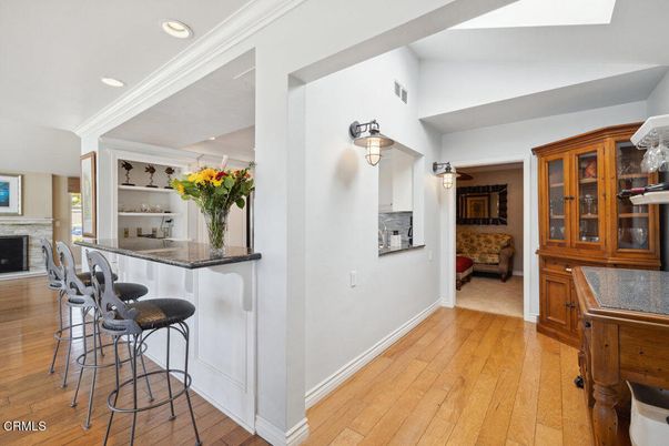 Fireplace, Interior, Recessed Lighting, Wood Texture Flooring