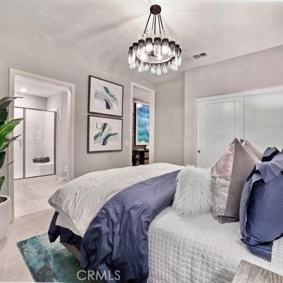 Bedroom, Interior, Pendant Lights