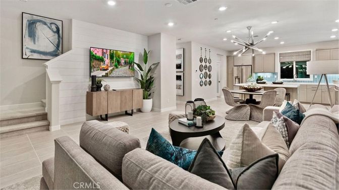 Dining room, Interior, Kitchen, Living room, Pendant Lights, Recessed Lighting