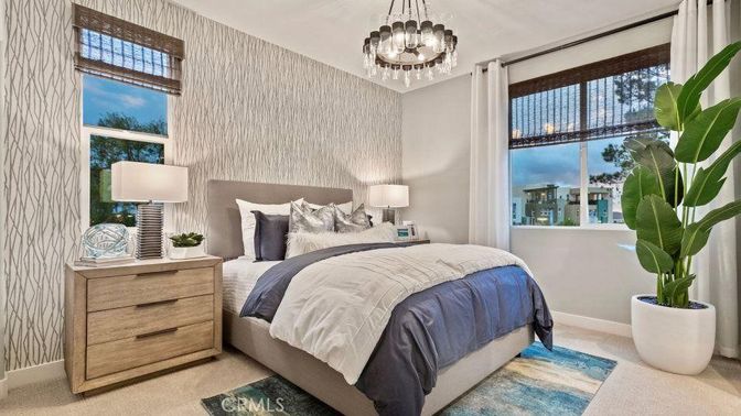 Bedroom, Interior, Pendant Lights