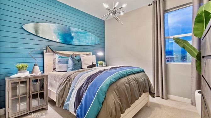 Bedroom, Interior, Pendant Lights