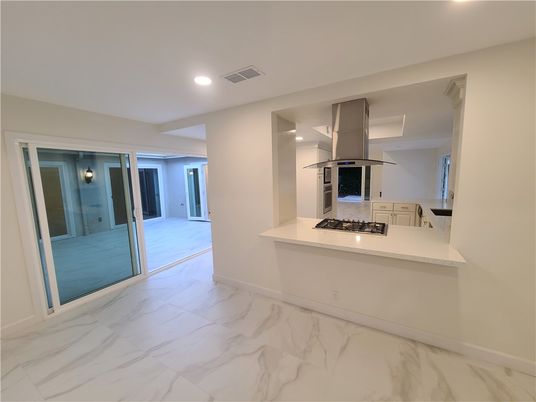 Interior, Kitchen, Marble, Recessed Lighting