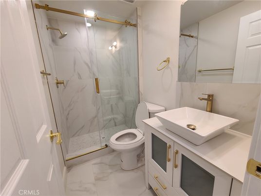 Bathroom, Glass Shower, Interior, Marble, Marble Walls