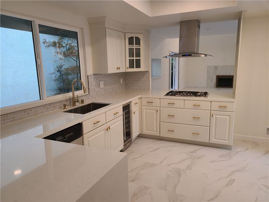 Interior, Kitchen, Marble, Recessed Lighting