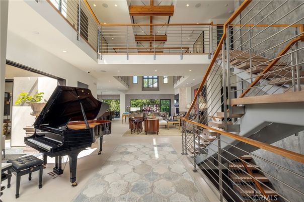 Interior, Living room, Piano, Recessed Lighting
