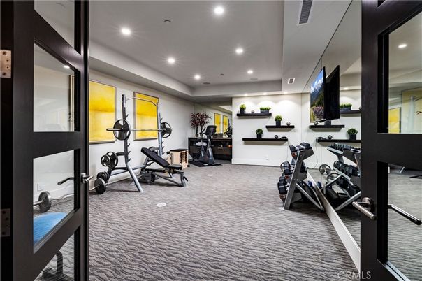 Fitness Equipment, Gym, Interior, Recessed Lighting