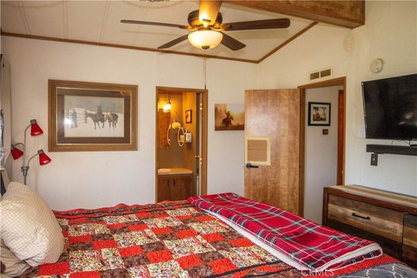 Bedroom, Interior, Wooden Beams