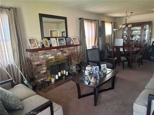 Chandelier, Dining room, Fireplace, Interior, Living room