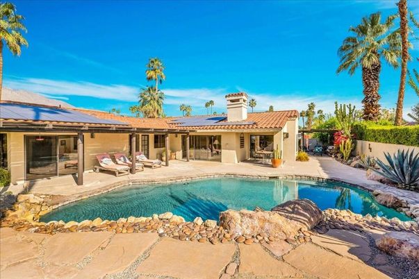 Exterior, Pool, Solar Panels