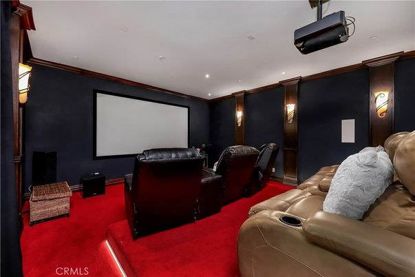 Home Theatre Room, Interior, Projection Screen, Recessed Lighting, Theatre Room