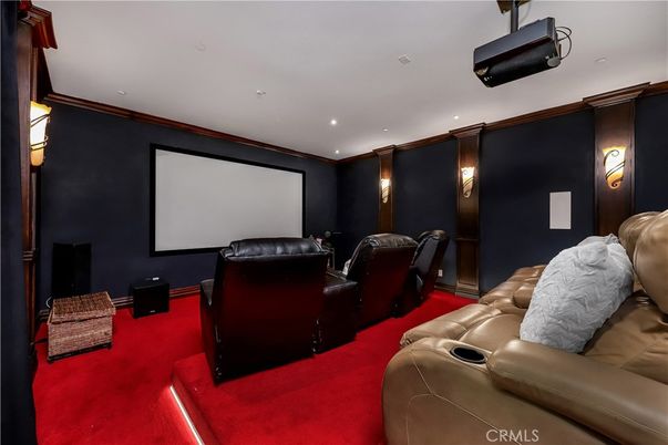 Home Theatre Room, Interior, Projection Screen, Recessed Lighting, Theatre Room