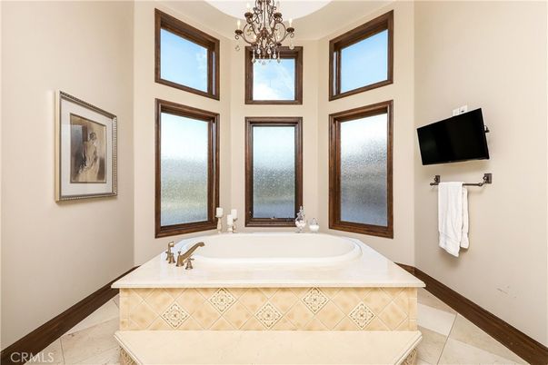 Bathroom, Chandelier, Interior