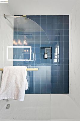 Bathroom, Glass Shower, Interior, Marble Walls