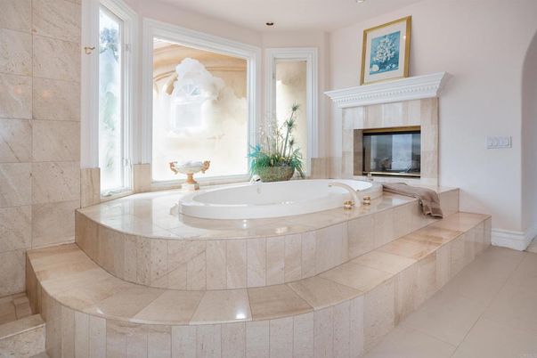 Bathroom, Fireplace, Interior